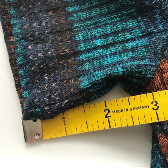 LUSH stripe ribbed knit dress L back cut out midi jersey - Picture 13 of 16